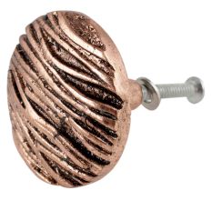 Round Bark Shape Antique Copper Aluminium Dresser Knob